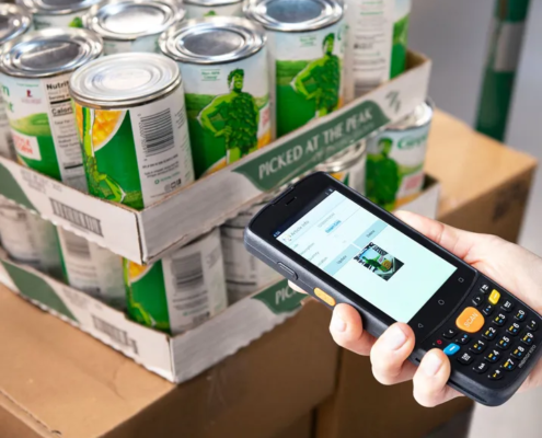 Foto eines Produktes wird mit dem Dataologic Memor 20-25 aufgenommen